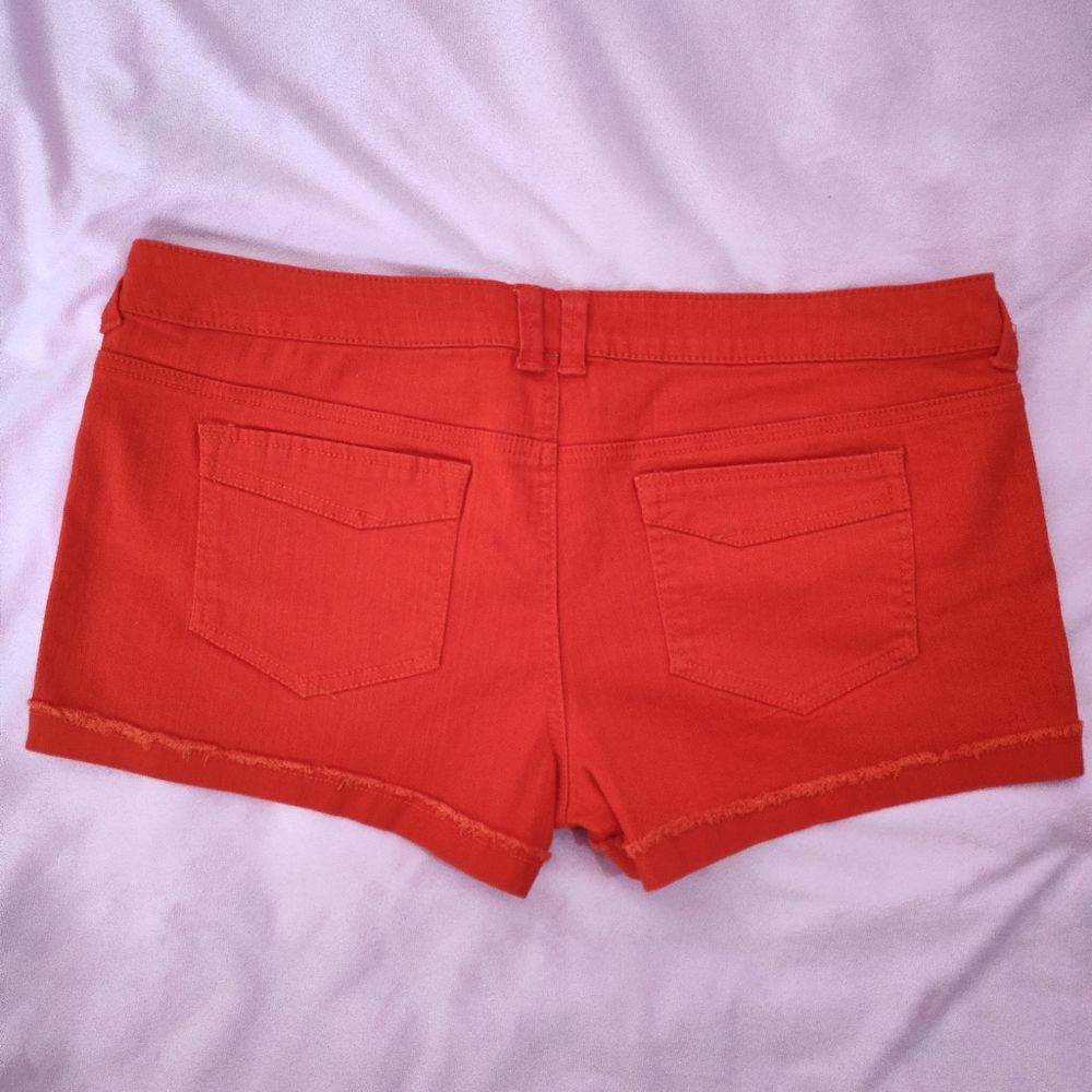 Mossimo Shorts Womens 17 Junior fit 6 Red Stretchy